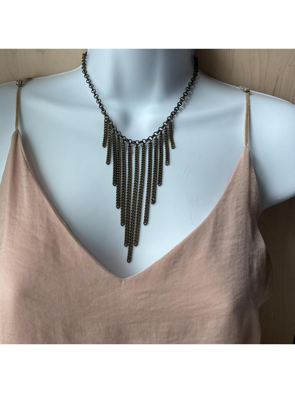 Bronze Tone Tassel 16" Necklace
